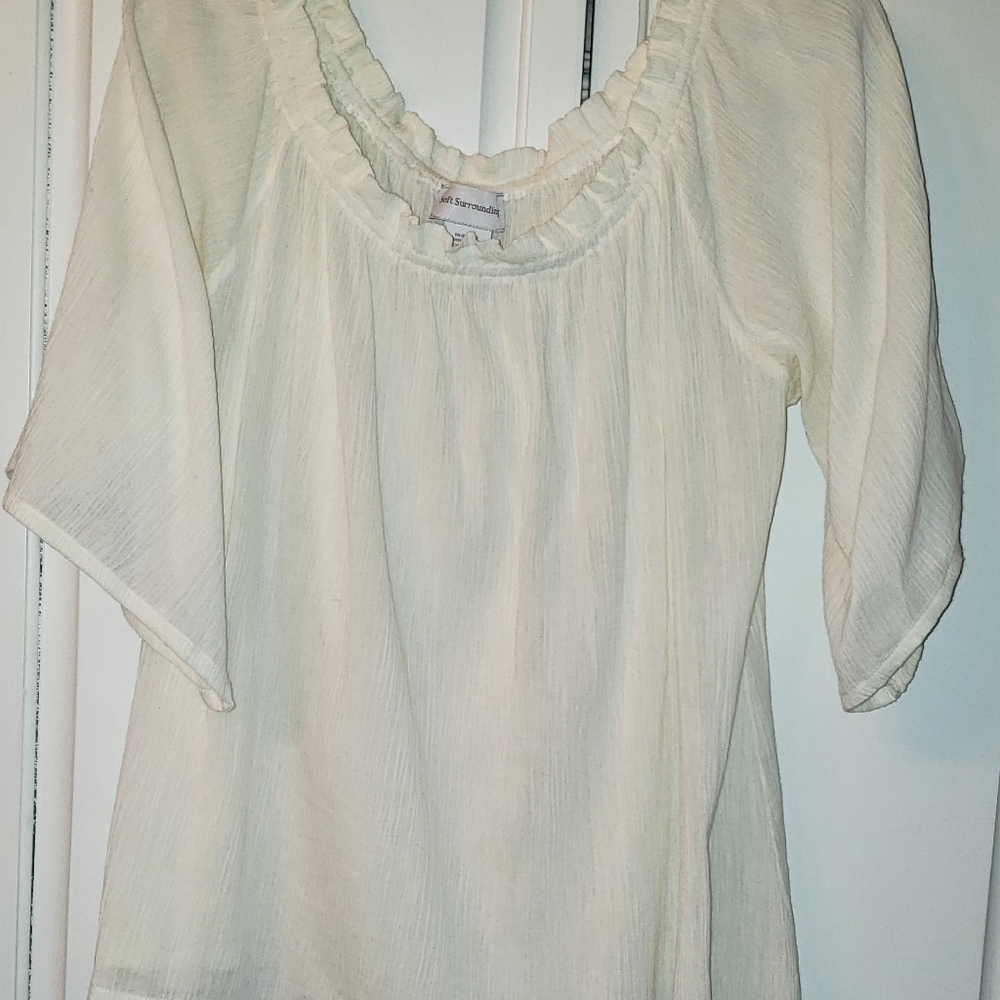 Petite LG summer top by Soft Surroundings,  black gauze